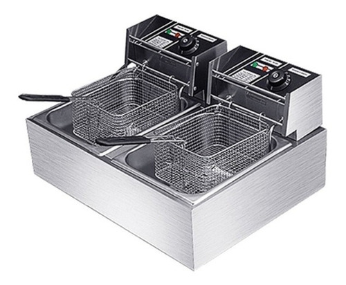 Imagen 2 de 3 de Freidora Industrial Eléctrica 12 L Acero Inoxidable 220v-240