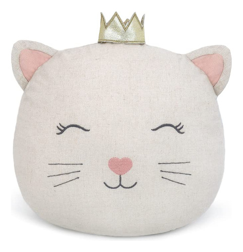 Mon Ami Almohada Decorativa De Gatito, Felpa Suave Y Tierna,