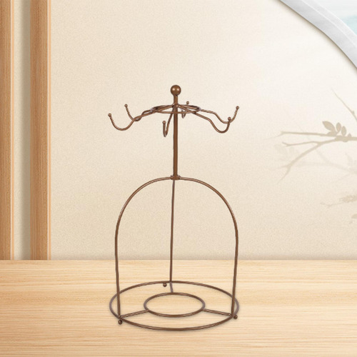 Organizador De Tazas De Café, Capacidad Para 6 Tazas Bronce