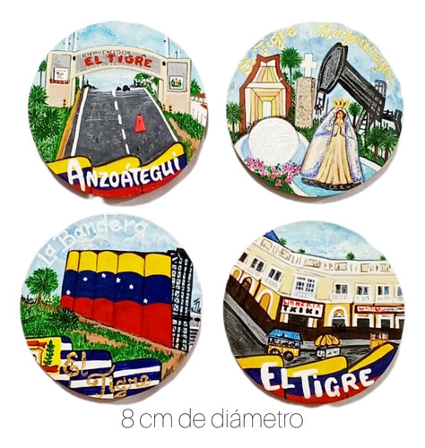 Postales De Venezuela Imanes Pintados A Mano Souvenirs