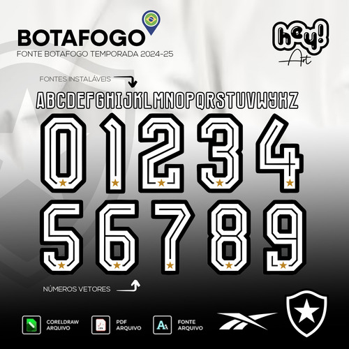 Fonte Vetor Camisa Botafogo | 2024 2025 Vetorizada