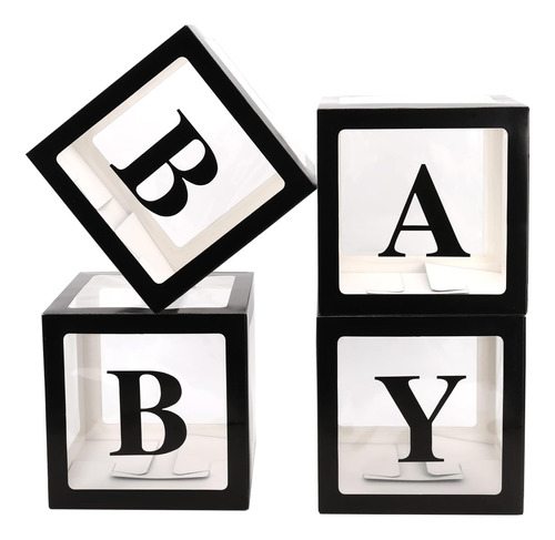 V-life Cajas Transparentes Para Bebé Con Letras Para Baby Sh