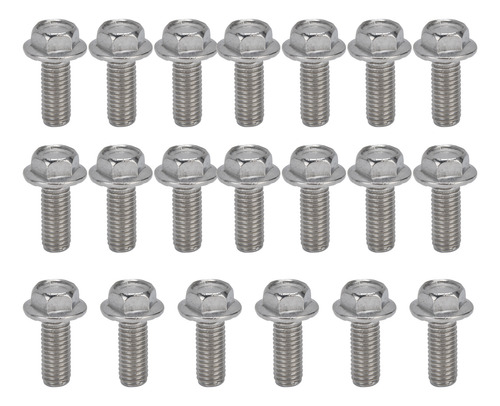20 Tornillos M10x1.5 De Acero Inoxidable Con Cabeza Hexagona