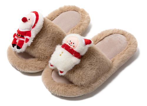 Zapatillas De Papá Noel Con Forro Polar, Cómodas Y Divertida