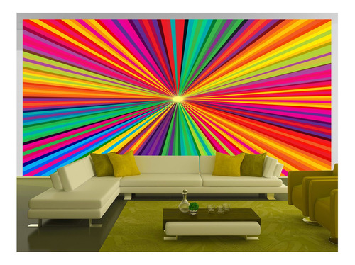 Adesivo De Parede Geométrico Abstrato Colorido 3,5m² Gmt99