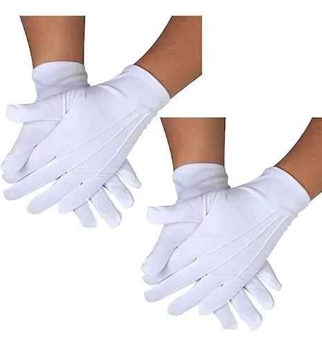 Guantes Blancos De Algodón Escolares #2 A El #12