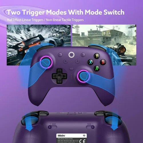 Joystick Inalámbrico 8bitdo Ultimate 2 Morado Tmr Pc Android