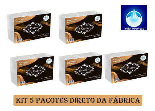 Papel Toalha Interfolha Branco Luxo Banheiro 5000 Folhas