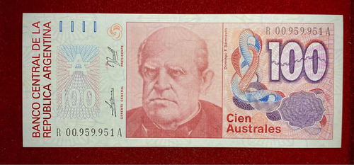 Billete 100 Australes Reposición Bottero 2848 Sin Circular