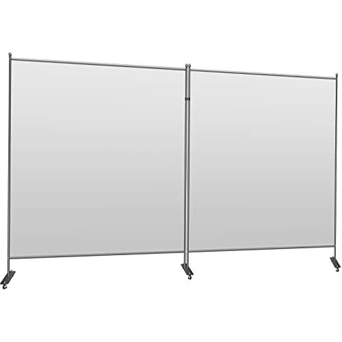 Divisor Ambientes Portátil 2 Paneles Gris 6 Ft Vevor