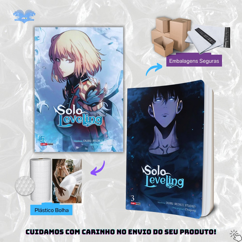Solo Leveling Manhwa, Mangá Volume 3 Ao 5 Kit (colorido) Em Português Panini