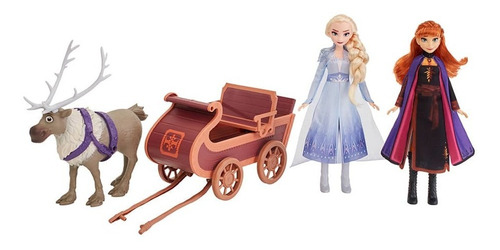 Frozen 2 Seven Y Las Hermanas Elsa Y Anna En Trineo Hasbro.
