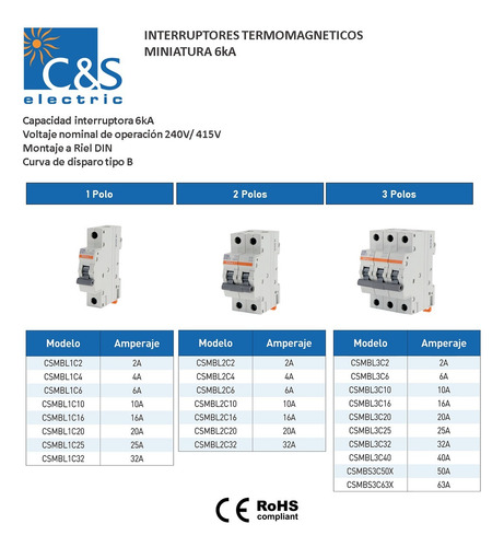 Interruptor Termomagnetico 40a 3p Riel Din