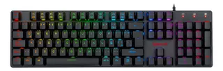 Teclado Redragon Shrapnel Spanish Blue Switch Low Profile Color Del Teclado Negro