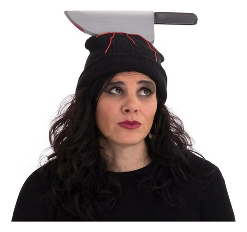 Gorro C/cuchillo Acuchillado Disfraz Fiesta Halloween 