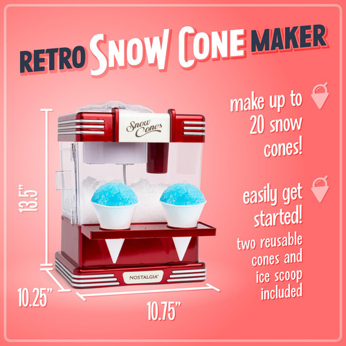 Máquina De Hielo Afeitado Retro Para 20 Golosinas Heladas
