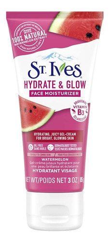 St. Ives Hydrate & Glow Face Moisturizer Sandía 3 Onzas