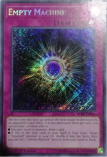 Yugioh! Empty Machine Blrr-en027 1st Ed Secret Rare