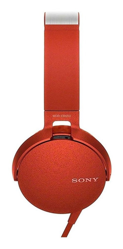 Imagen 3 de 3 de Audífonos Sony MDR-XB550AP rojo