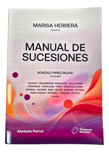 Manual De Sucesiones, De Marisa Herrera. Editorial Abeledo P