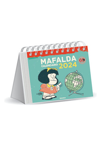 Libro Calendario 2024 Mafalda. Escritorio Turquesa - Quino