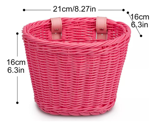 (pk) Cesta Para Bicicleta, Tejida A Mano, Para Niñas, Parte