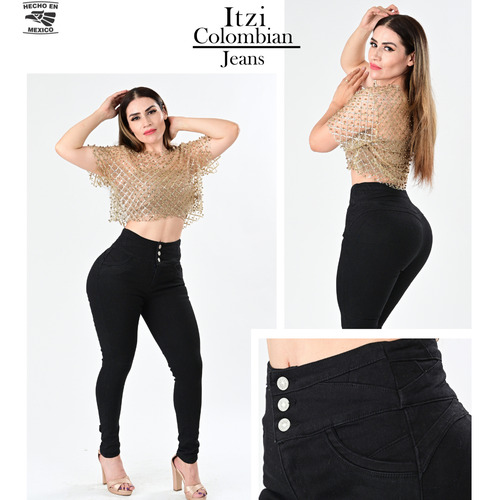 Pantalon De Mezclilla Dama Corte Colombiano Itzi Jeans E561