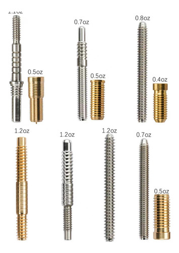 Billar Pool Cue Joint Pin Ligero Para Articulación 10