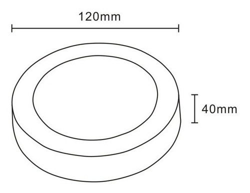 Imagen 3 de 5 de Plafon Adria Mini 12cm Diametro Aluminio Blanco Negro Led 5w