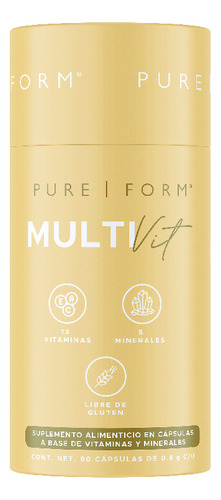 Cápsulas X90 Multi Vit Pure Form Sin Sabor