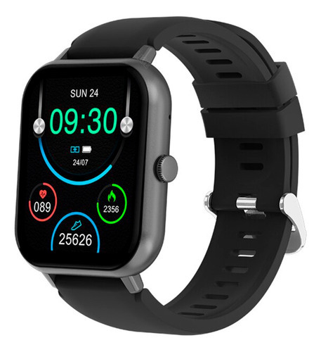 Smartwatch Relógio Inteligente Lige Preto Pulseira Silicone Desenho da pulseira Liso