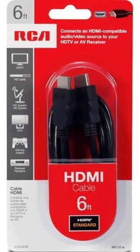 Cable Hdmi A Hdmi Rca Vh6hhr 1,8 Mts 1080p 6ft