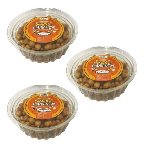 Snack De Garbanzo Tostado Frito Original Vegetanesa 100g X3