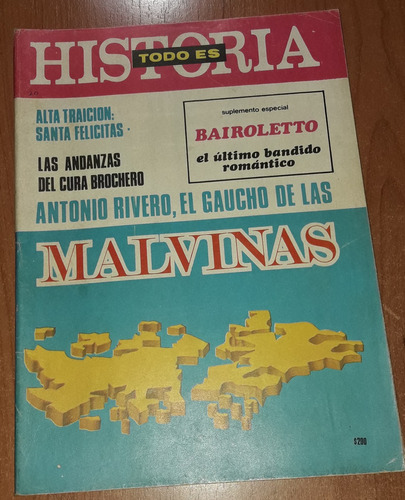 Revista Todo Es Historia N°20  Diciembre De 1968  Malvinas