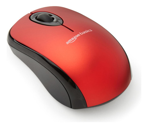 Mouse Amazon Basics Inalambrico/rojo