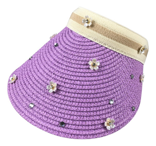 Gorro Visera Sombrero Para Dama Y Sol Tejido, Aplicaciones