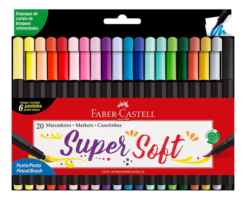 Marcadores Faber-castell Super Soft X20