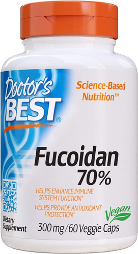 Fucoidan 70% 300 Mg Doctor's Best 60 Cápsulas Veg