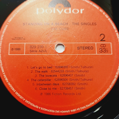 Lp The Cure Standing On A Beach Singles Bom Estado! (Usado)