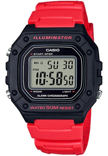 Reloj Casio W218 Azul Cronometro Alarma Sumergible 50m