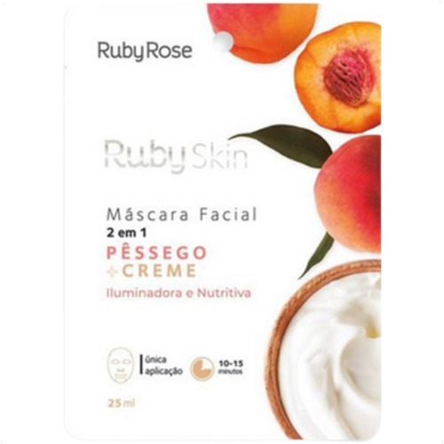 Imagem 10 de 10 de Máscara Facial De Tecido Ruby Skin Ruby Rose