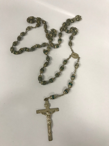 Rosario De Acerina,  Madera, Denario Crucifijos, Cruz Virgen