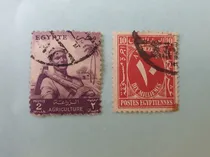 Comprar 2 Estampillas De Egipto Antiguas