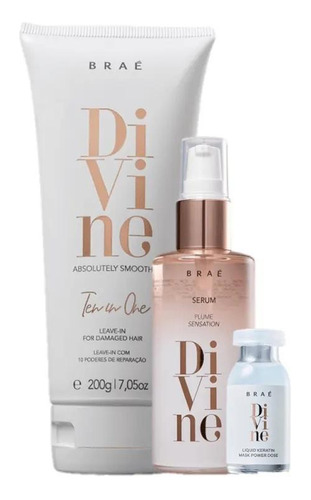 Braé Divine Leave-in 200g/sérum Capilar 60ml/ampola Capilar