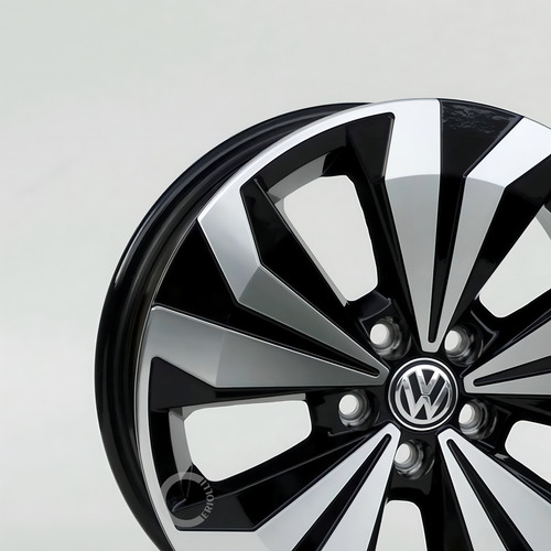 Jogo De Roda Volkswagen T-cross Aro 17 Sense 5x100 Cor Preto Diamantado