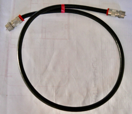 Cable Coaxial Negro 4 Mm X 2 M. + 4 Mm X 0,50 M + Conectores (Usado)