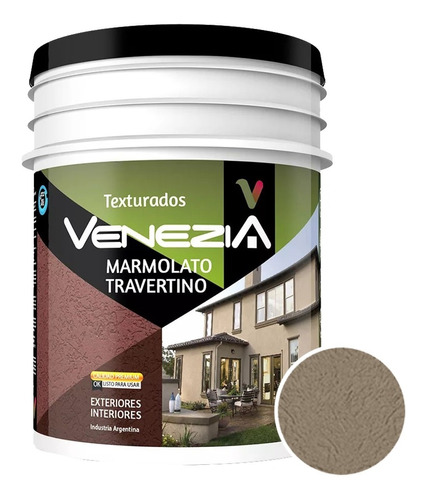 Revestimiento Texturado Marmolato Venezia 25kg Nuez Caporaso