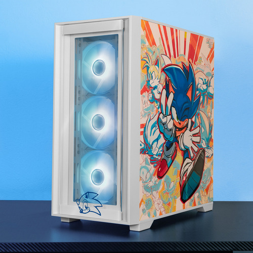 Gabinete Xtreme Sonic Hedgehog Micro Atx 4 Fan Usb-c Argb