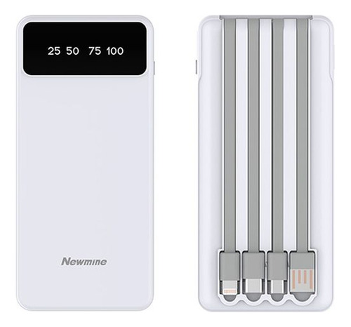 Power Bank Batería Portátil 10000mah Con Built In 4 Cables