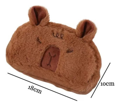 Cartuchera Escolar Kawaii Capibara Cute Carpincho Peluche Capi Timido